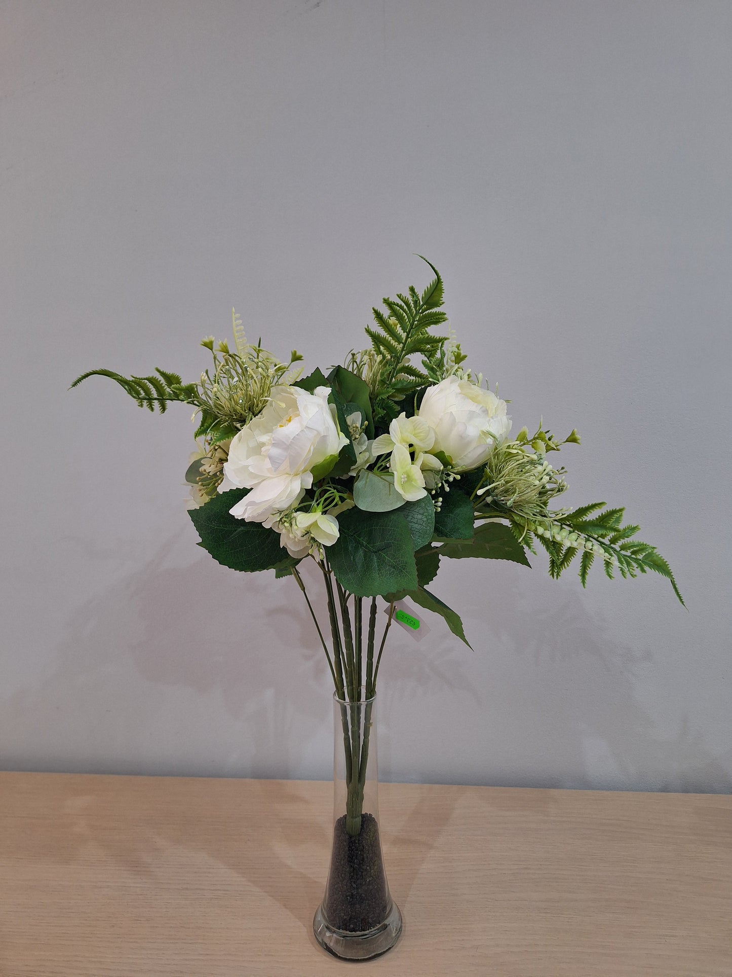 RAMO GRANDE HORTENSIAS Y PEONIAS BLANCO