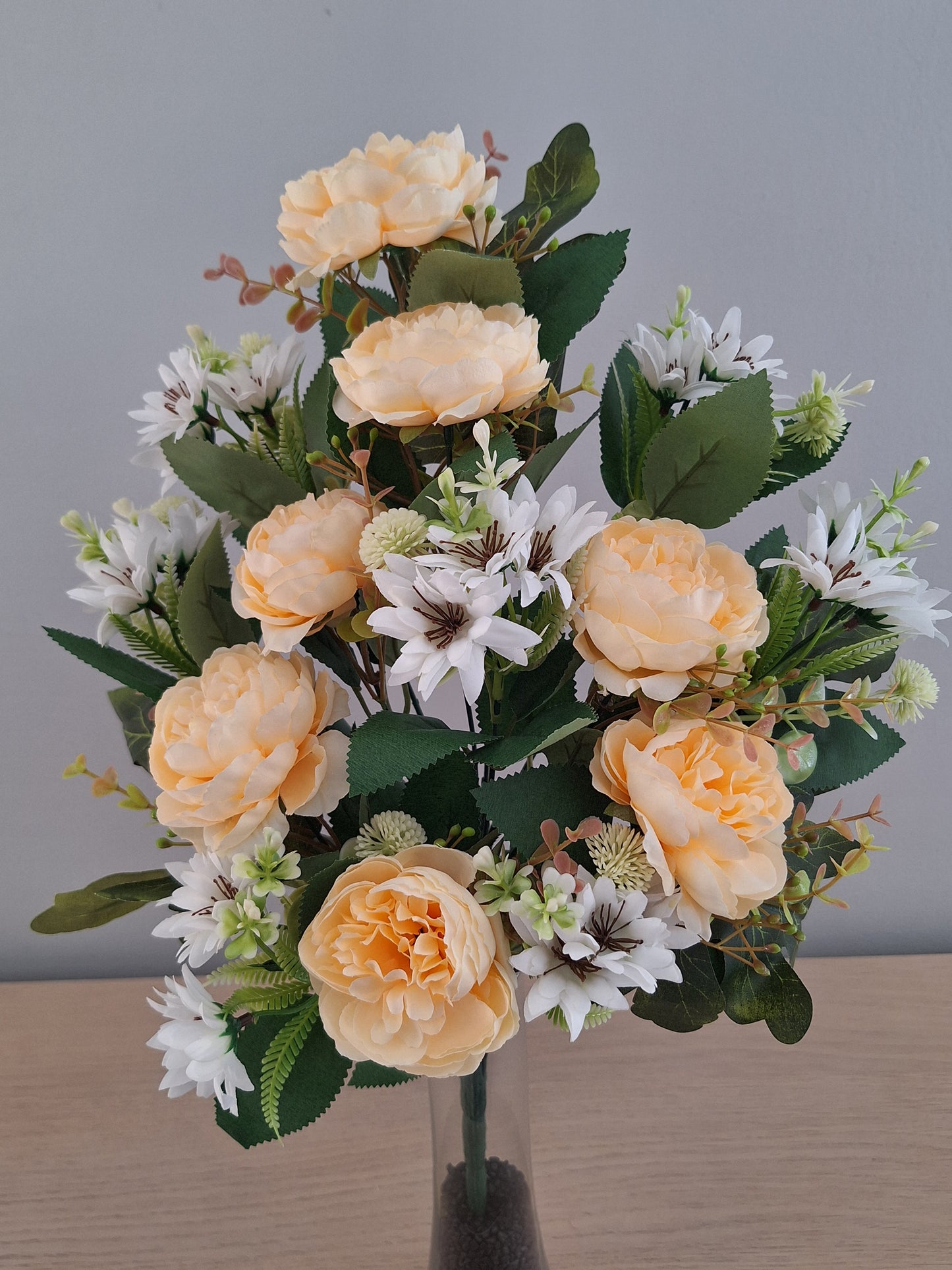 RAMO PEONIAS MINI CREMA