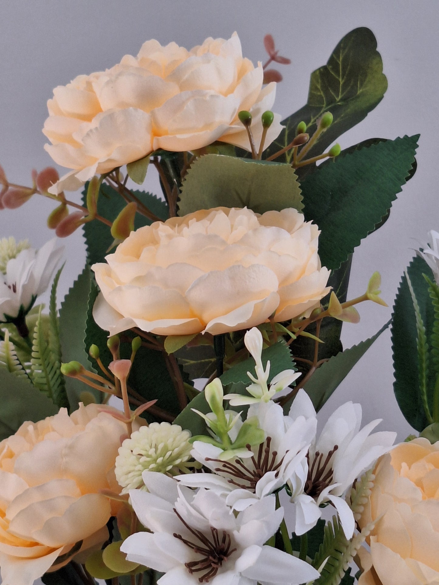 RAMO PEONIAS MINI CREMA