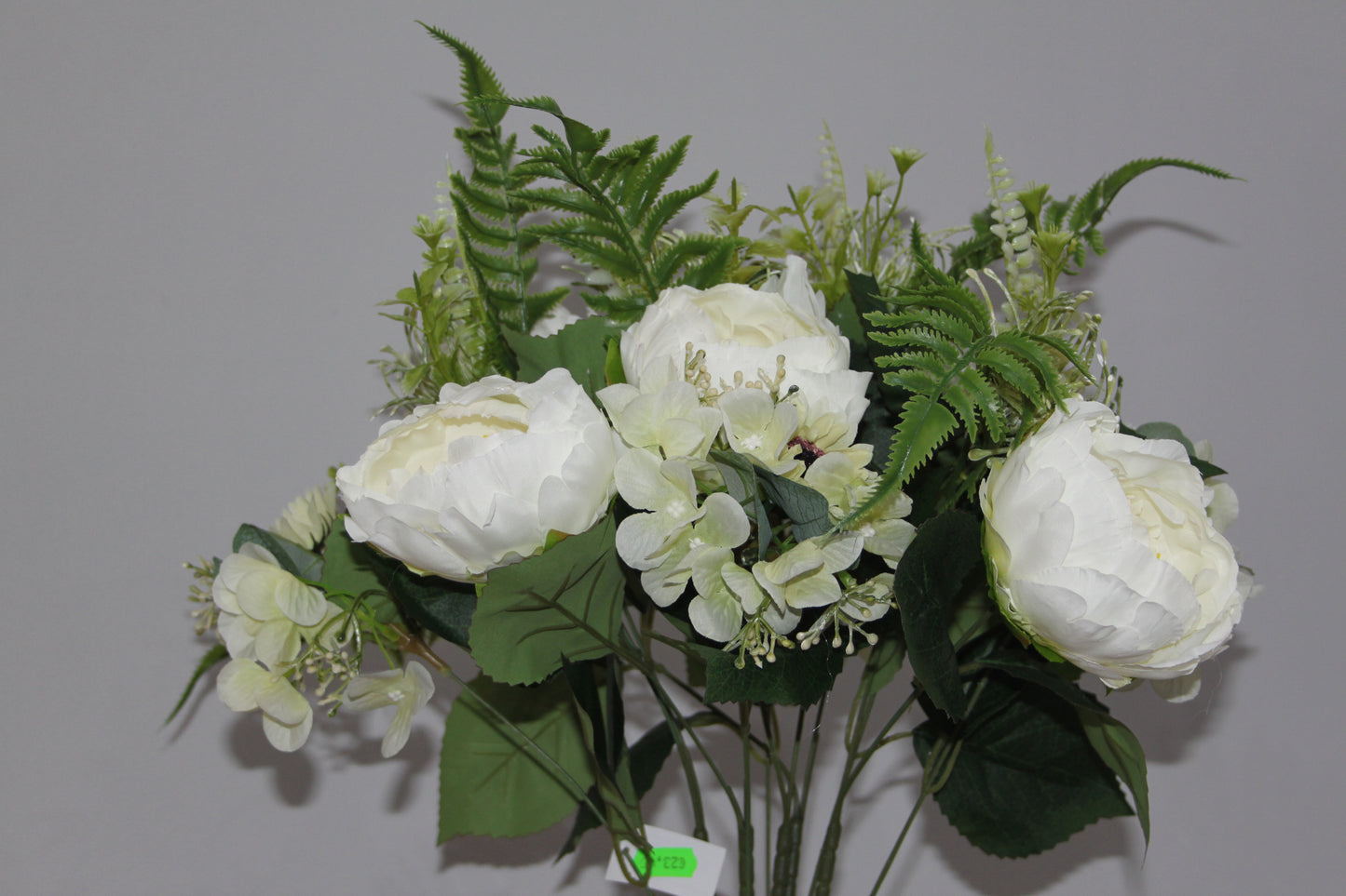 RAMO GRANDE HORTENSIAS Y PEONIAS BLANCO